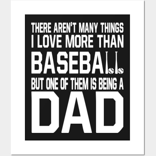 BASEBALL Dad Shirt Funny Gift for Father Daddy who love BASEBALL Wall Art by bestsellingshirts